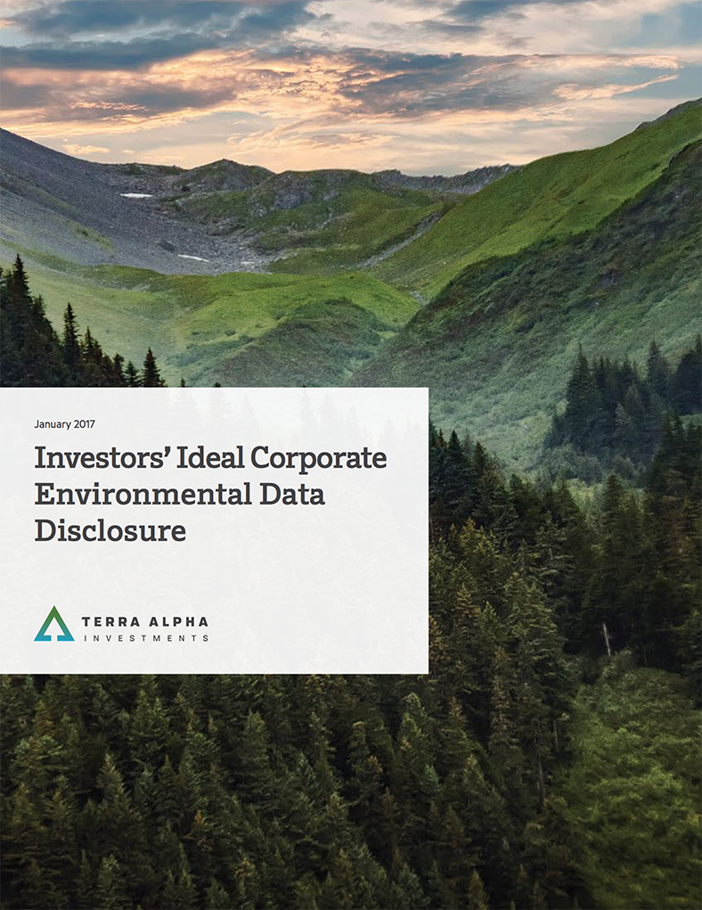 Investors’ Ideal Corporate Environmental Data Disclosure